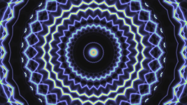 Blue kaleidoscope circle abstract background photo