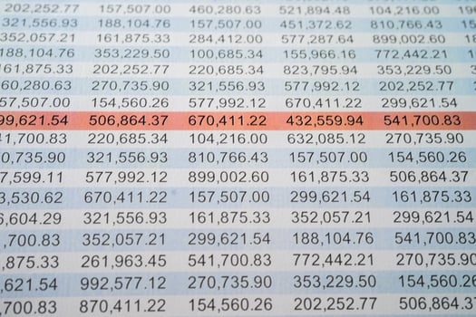 Spreadsheet table paper. Finance development, Banking Account, Statistics Investment Analytic research data economy, trading, office reporting Business company concept. photo