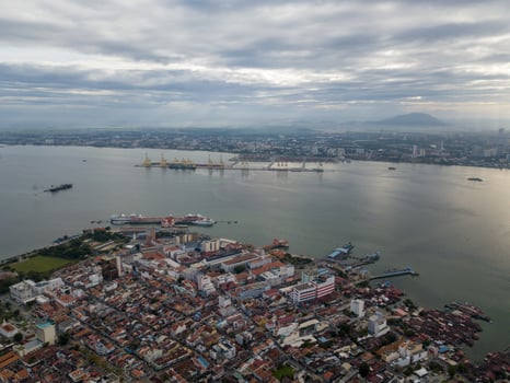 Aerial view UNESCO World Heritage Georgetown photo