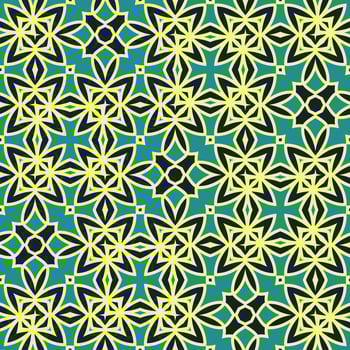 Oriental traditional pattern. Repeated maroccan crosses mosaic tiles. Lantern shapes motif. Tracery window wallpaper. Arabesque digital paper, textile print. Seamless surface design photo