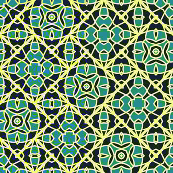 Oriental traditional pattern. Repeated maroccan crosses mosaic tiles. Lantern shapes motif. Tracery window wallpaper. Arabesque digital paper, textile print. Seamless surface design photo