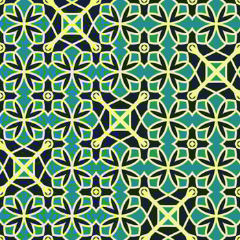 Oriental traditional pattern. Repeated maroccan crosses mosaic tiles. Lantern shapes motif. Tracery window wallpaper. Arabesque digital paper, textile print. Seamless surface design photo