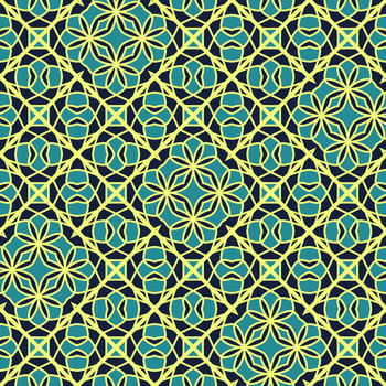 Oriental traditional pattern. Repeated maroccan crosses mosaic tiles. Lantern shapes motif. Tracery window wallpaper. Arabesque digital paper, textile print. Seamless surface design photo