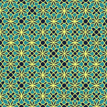Oriental traditional pattern. Repeated maroccan crosses mosaic tiles. Lantern shapes motif. Tracery window wallpaper. Arabesque digital paper, textile print. Seamless surface design photo