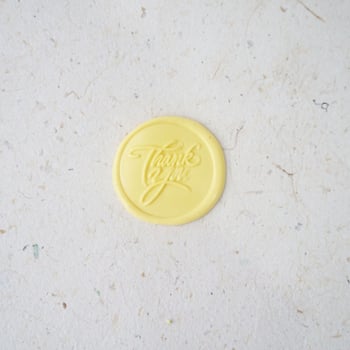 colorful thank you wax coin for vintage wedding invitation decoration photo