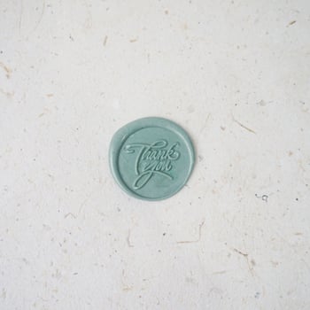 colorful thank you wax coin for vintage wedding invitation decoration photo