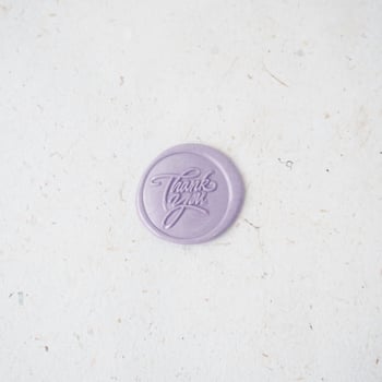 colorful thank you wax coin for vintage wedding invitation decoration photo
