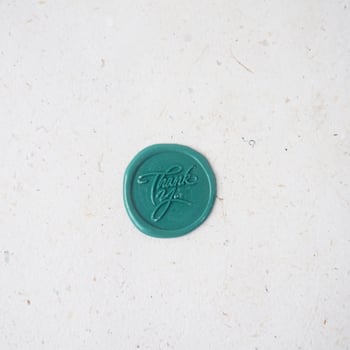 colorful thank you wax coin for vintage wedding invitation decoration photo