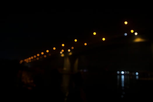 Colorful Defocus Abstract bokeh light effects on the night black background texture photo