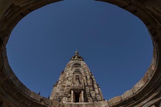 Old Durgabari Temple in Amer City in India photo