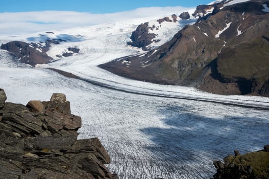 Beautiful aerial view of a glacier. Iceland photo