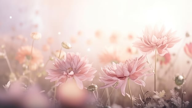 Soft dreamy sweet flower for love romance background. photo