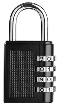 Combination Padlock isolated on white background photo