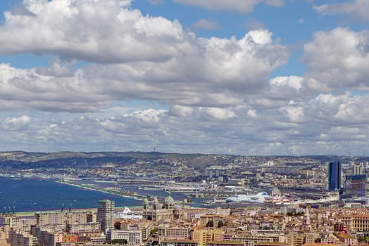 view on Marseille at summer day photo