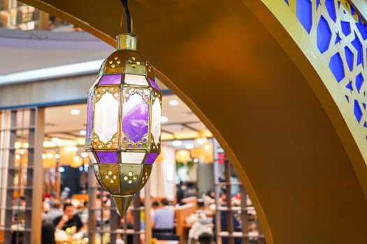 arabic lantern of ramadan celebration, islamic ornament photo