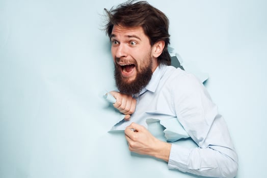 Shirts manager office official job career Lifestyle blue background photo