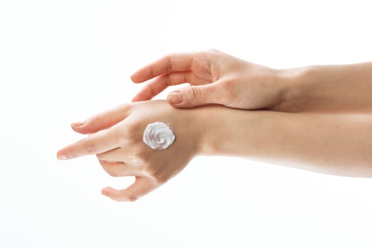 female hands cream dermatology health skin care photo