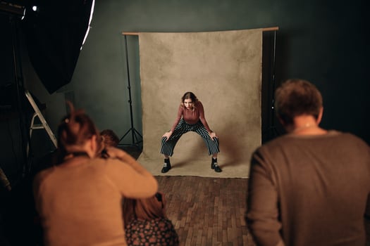 fashionable woman posing model photo professional