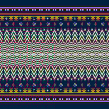Ikat geometric folklore ornament. Tribal ethnic texture. Seamless striped pattern in Aztec style. Figure tribal embroidery. Indian, Scandinavian, Gyp sy, Mexican, folk pattern. Seamless pattern fab photo