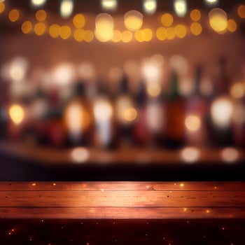 Beer restaurant bar, bar tabletop, blurred background - image photo