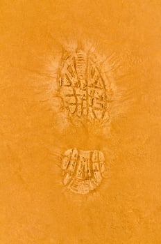 Shoe print close up photo