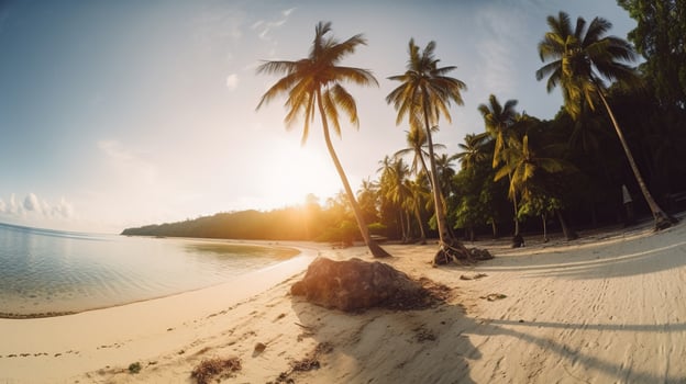 Tropical Paradise or Coconut Palm Beach or White Sand Lagoon photo
