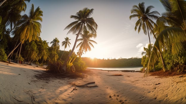 Tropical Paradise or Coconut Palm Beach or White Sand Lagoon photo
