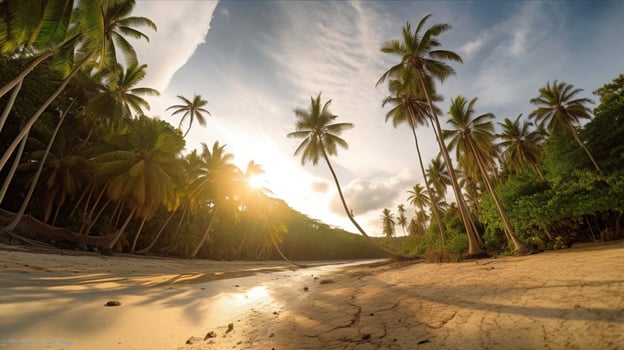 Tropical Paradise or Coconut Palm Beach or White Sand Lagoon photo