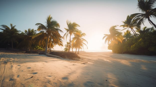 Tropical Paradise or Coconut Palm Beach or White Sand Lagoon photo