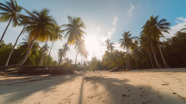 Tropical Paradise or Coconut Palm Beach or White Sand Lagoon photo