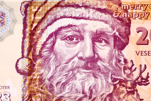 Santa Claus a portrait from money photo