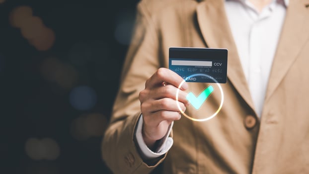 Consumers use credit cards to conduct financial transactions, payment with wireless communication technology,Digital money transfer,Online payment shopping,digital banking and online payment concept photo