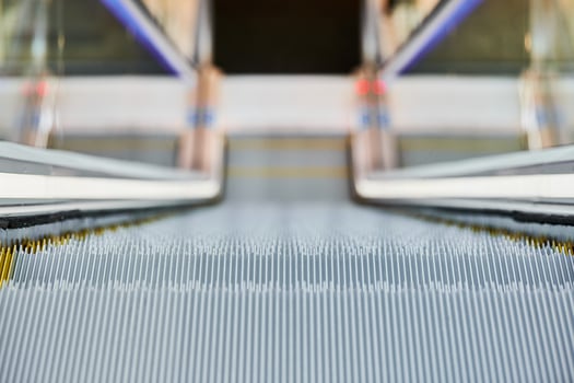 Escalator in shopping center photo