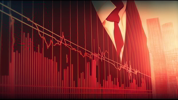 Crisis concept with a businessman, photo