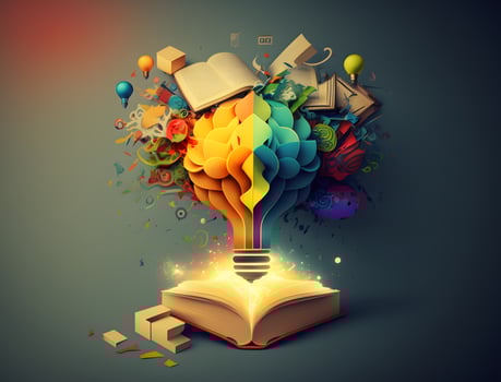 Abstract Collage of Education and Intelligence, Wallpaper, photo