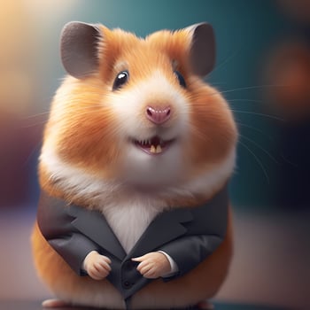 hamster wear dressed a businessman photo