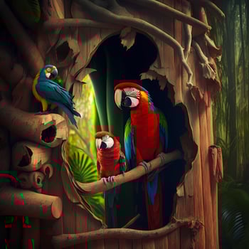 Macaw. aesthetic graphic art photo