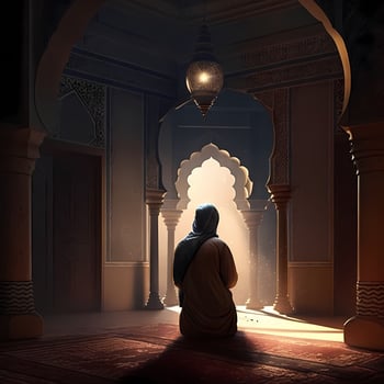 Moslem Prayer At Mosque. photo