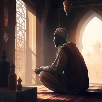 Moslem Prayer At Mosque. photo