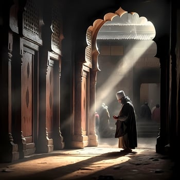 Moslem Prayer At Mosque. photo