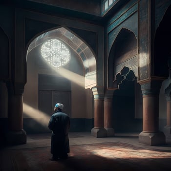 Moslem Prayer At Mosque. photo