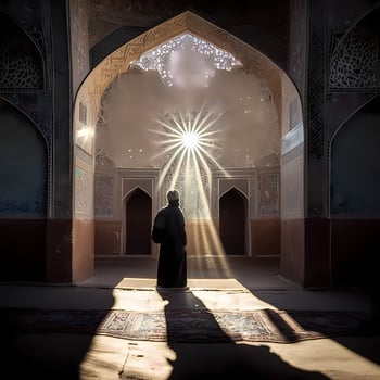 Praying At Mosque. photo
