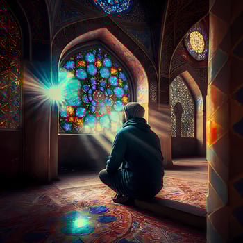 Praying At Mosque. photo