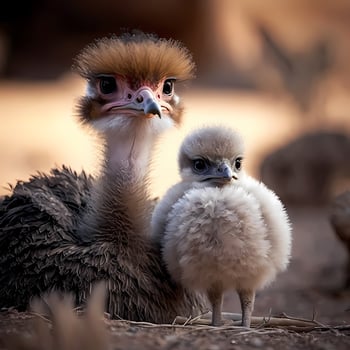 ostrich illustration aesthetic photo