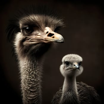 ostrich illustration aesthetic photo