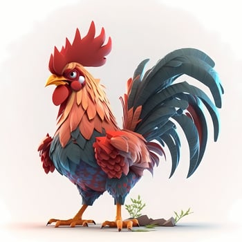 rooster illustration aesthetic photo