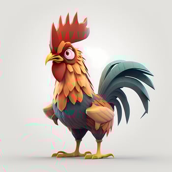 rooster illustration aesthetic photo