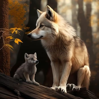 wolf activity illustration photo