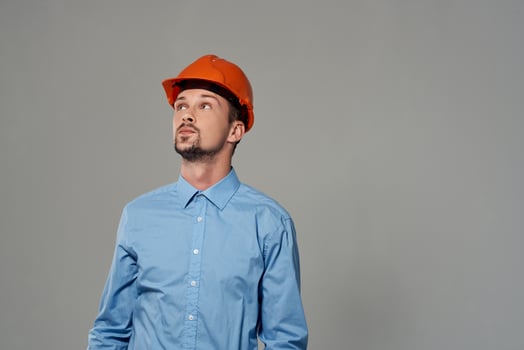 man engineer Professional Job light background photo