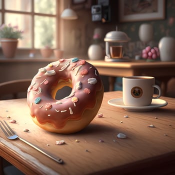 donut illustration aesthetic photo